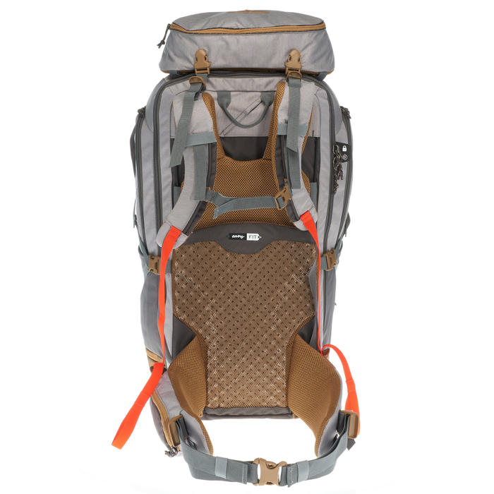 BackpackingRucksack Travel 500 abschließbar 70 Liter Damen grau Forclaz DECATHLON
