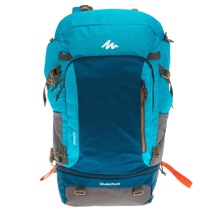 Forclaz Backpack Travel 500 dames 50 liter vergrendelbaar blauw