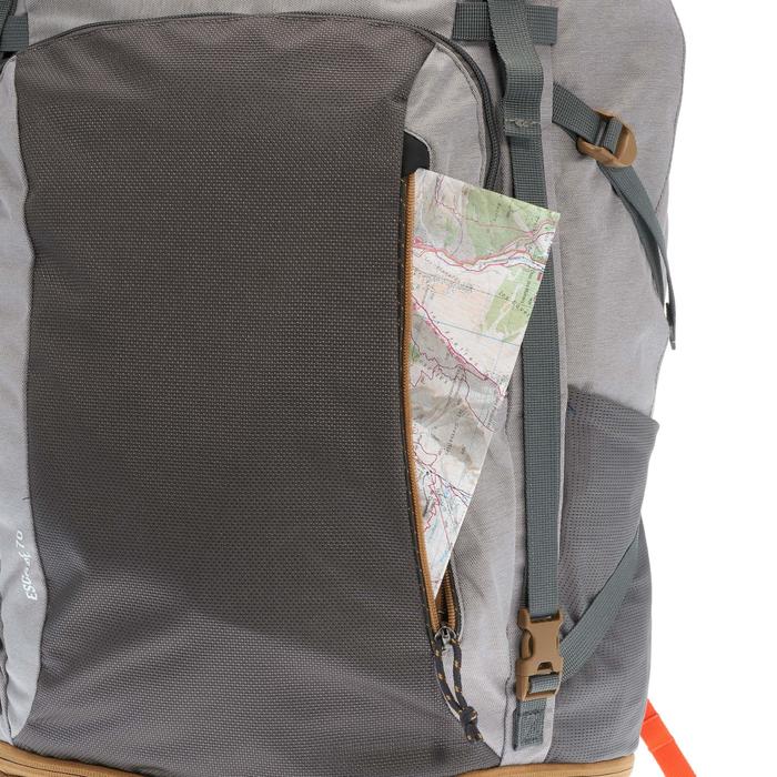 BackpackingRucksack Travel 500 abschließbar 70 Liter Damen grau Forclaz DECATHLON