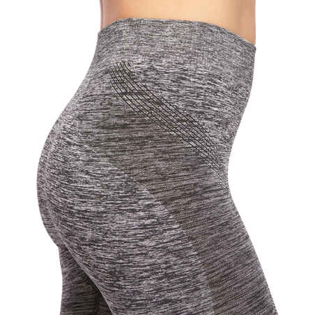 Seamless 7/8 Yoga Leggings - Mottled Grey