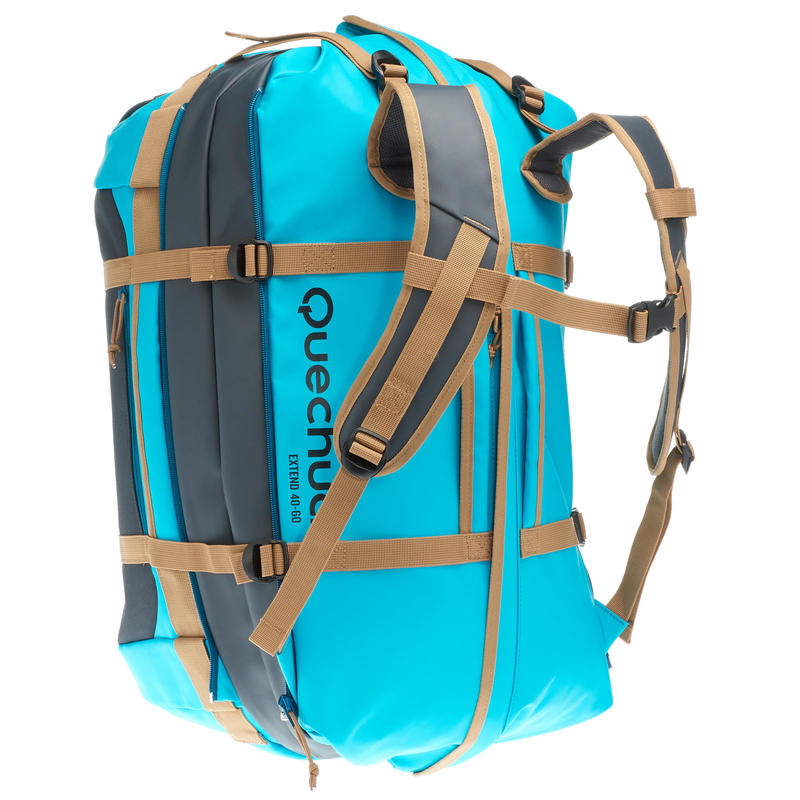 Trekking carry bag - Duffel 500 Extend - 40 to 60 litres - Blue