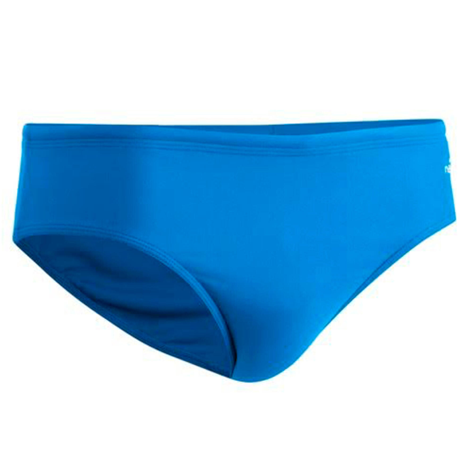 100 MEN'S SWIM BRIEFS BASIC BLUE Nabaiji
