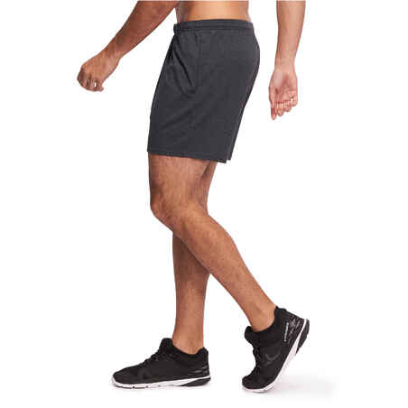 100 Mid-Thigh Regular-Fit Stretching Shorts - Dark Grey