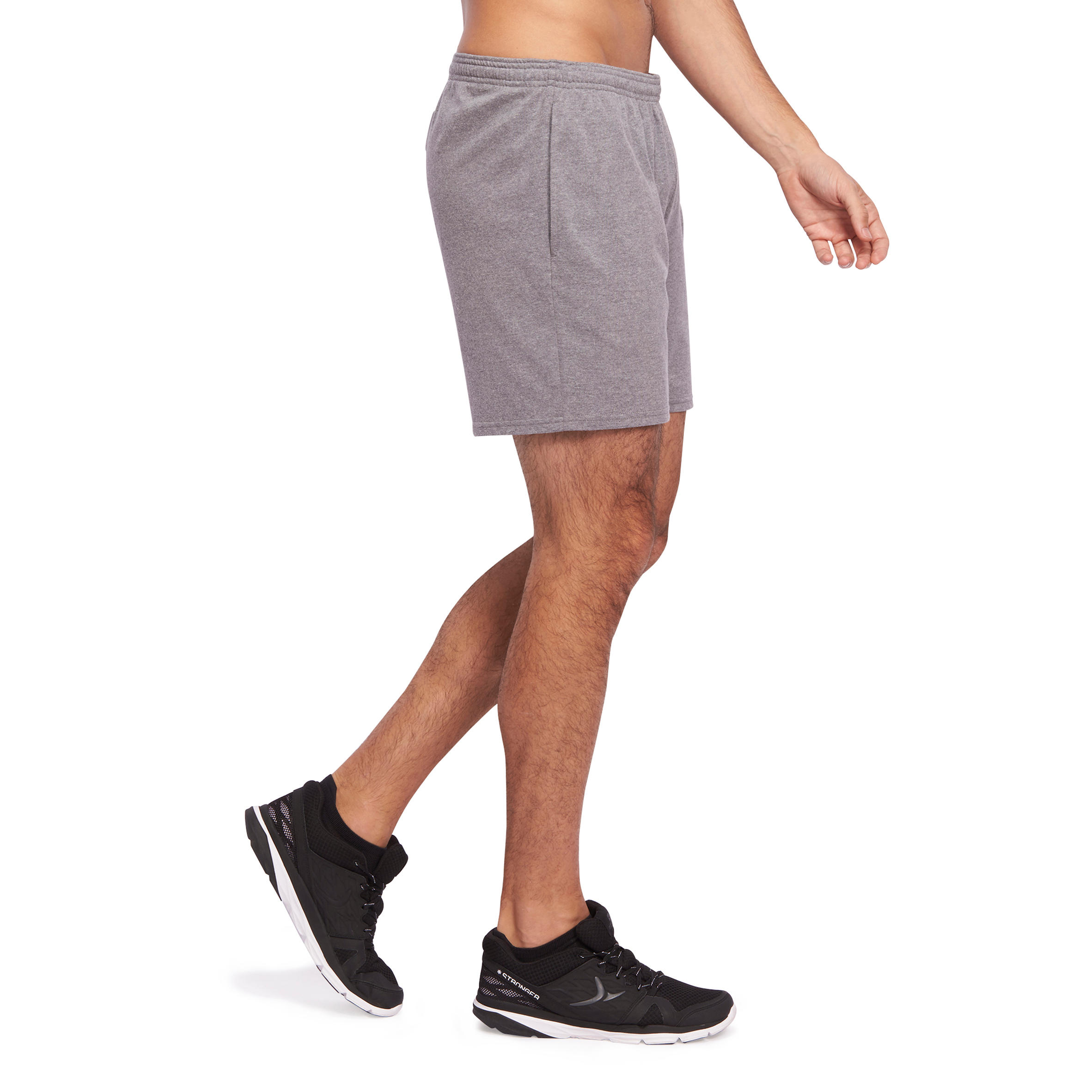 100 Mid-Thigh Regular-Fit Stretching Shorts - Light Grey 2/9
