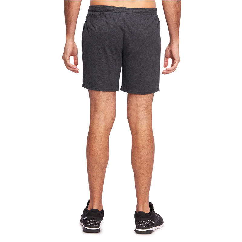 100 Mid-Thigh Regular-Fit Stretching Shorts - Dark Grey
