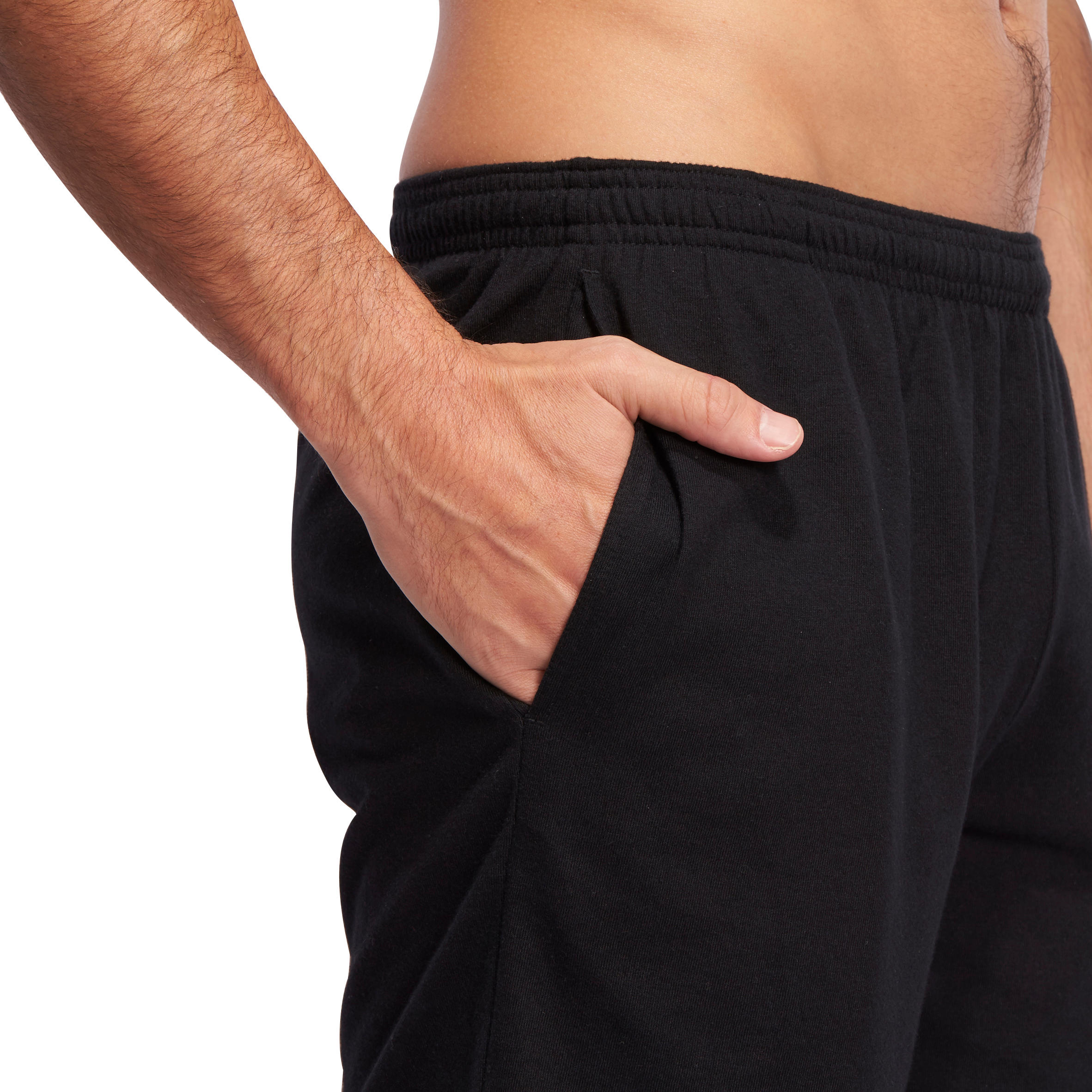 100 Mid-Thigh Gym Stretching Shorts - Black 7/9