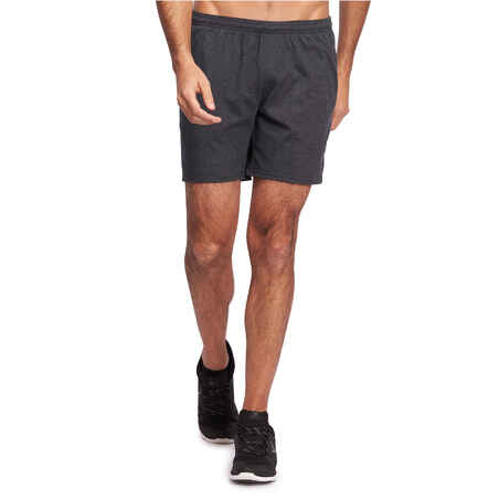 100 Mid-Thigh Regular-Fit Stretching Shorts - Dark Grey