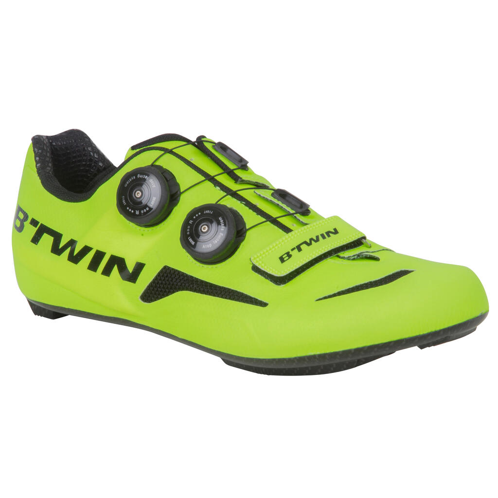 Fahrradschuhe 900 Aerofit Carbon neongelb