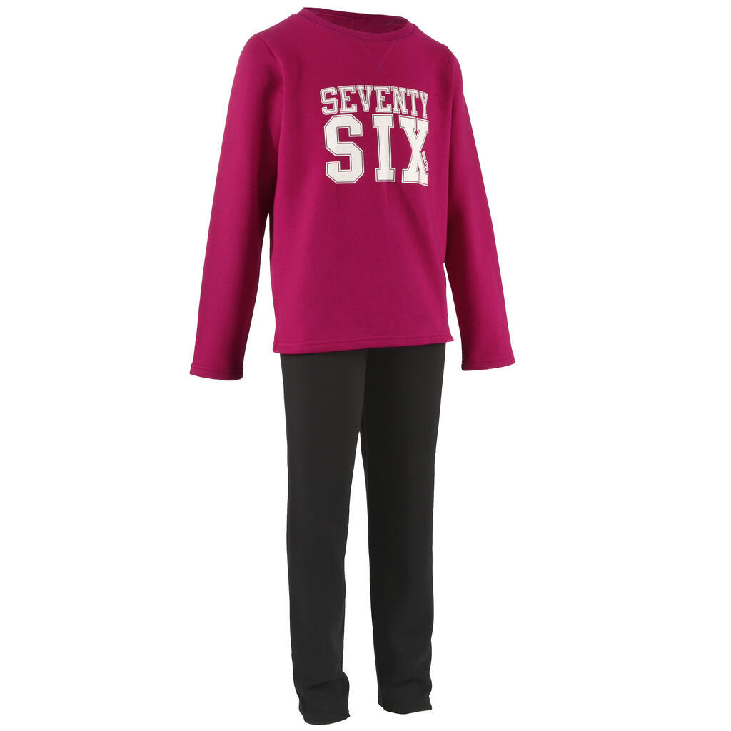 Warm'y girls' gym tracksuit - pink