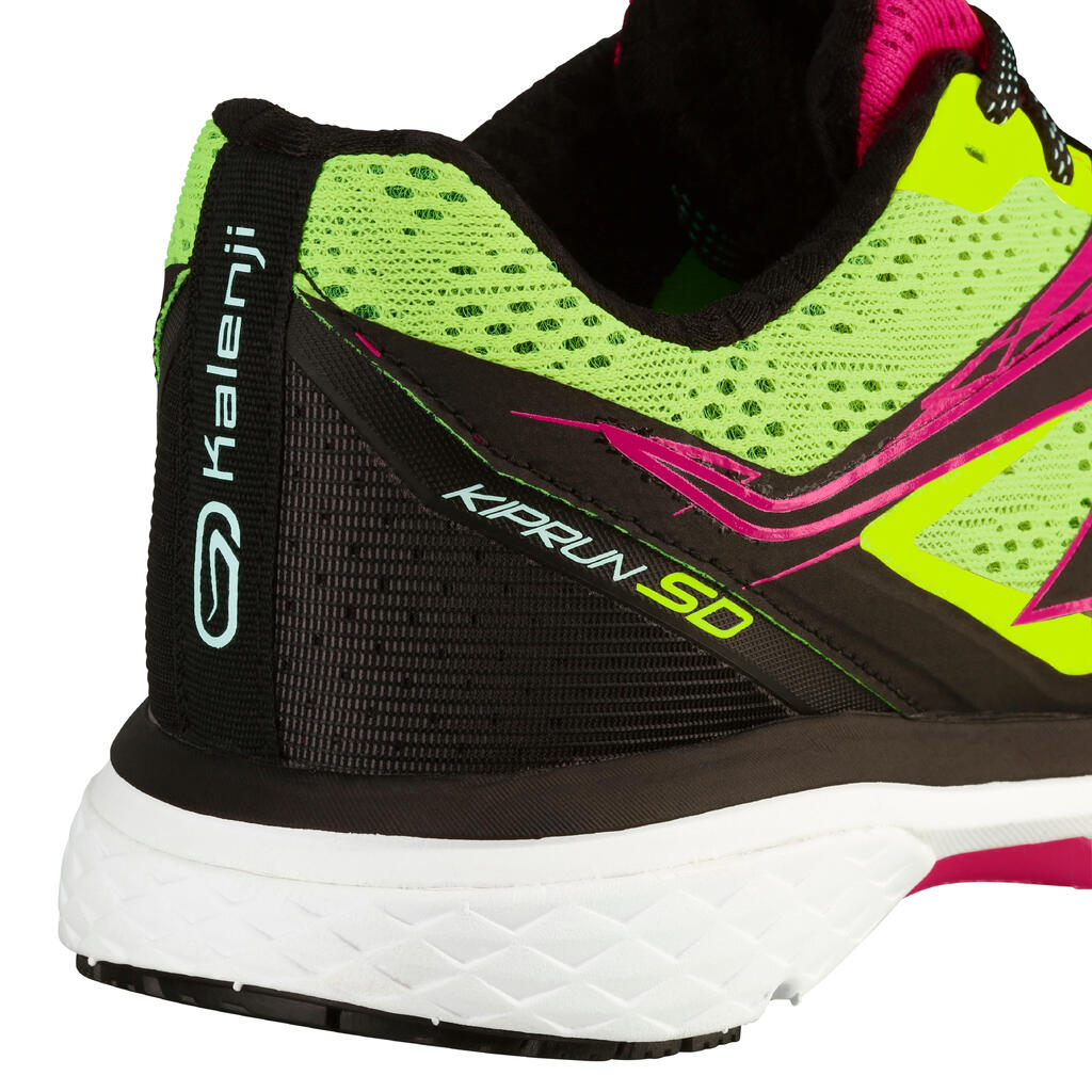 Laufschuhe Kiprun SD Damen Neutral/Pronation/Supination gelb/rosa 