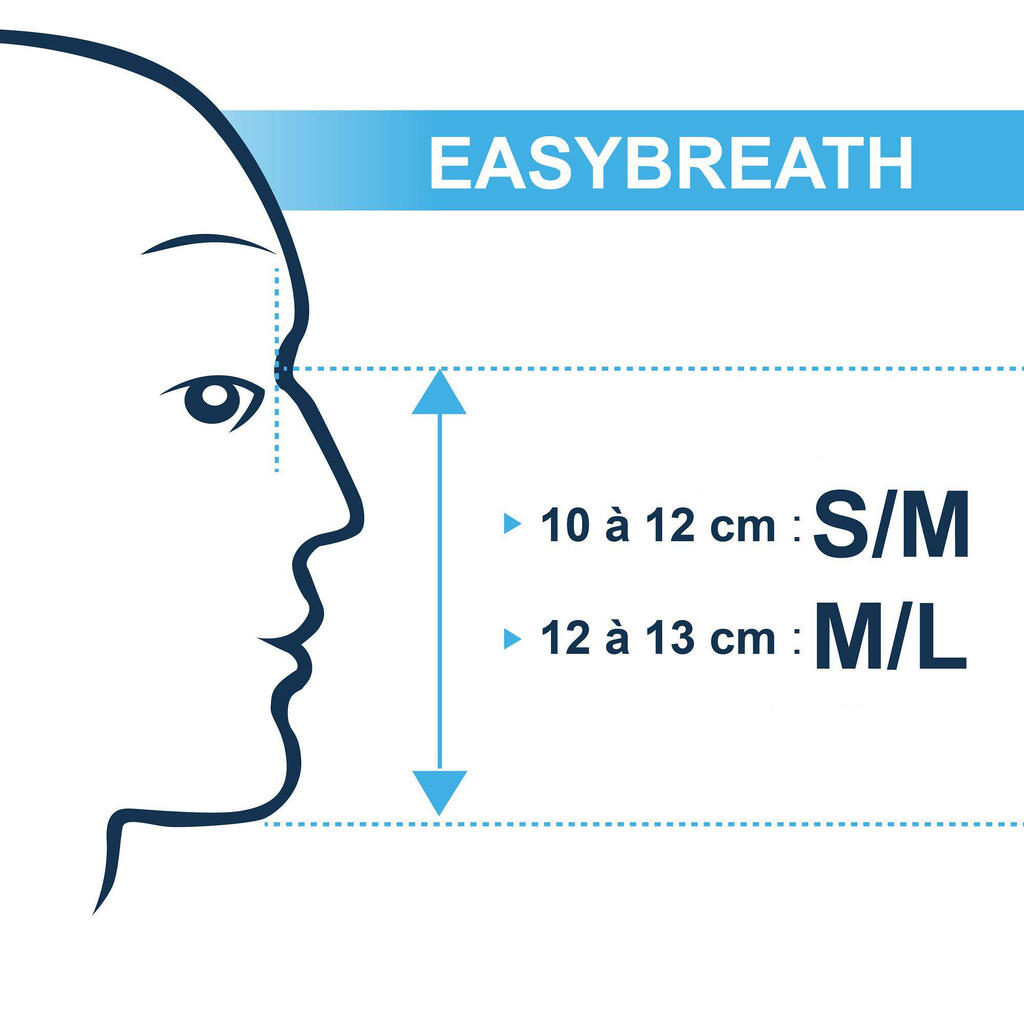 Μάσκα EASYBREATH για Snorkelling στην επιφάνεια - Coral