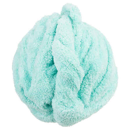 Serviette de bain microfibre douce pour cheveux vert clair