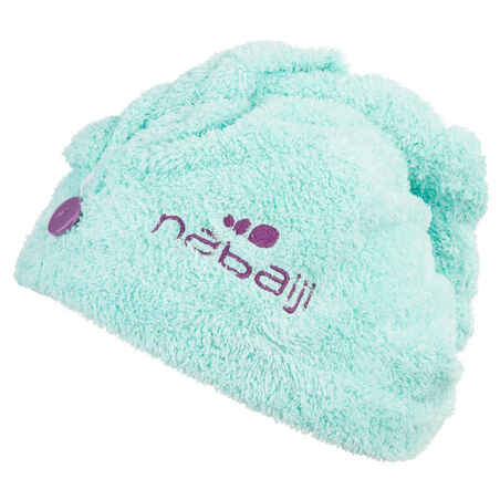 Soft Microfibre Hair Towel - Light Green - Decathlon Soft Microfibre Hair Towel - Light Green - Decathlon