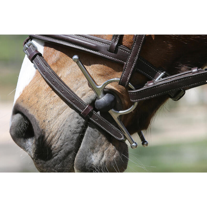 Mors équitation cheval et poney à aiguille en caoutchouc