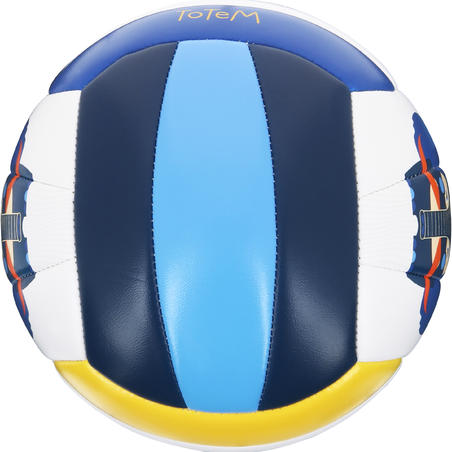 Міні-м'яч Rio Totem Savanna для пляжного волейболу - Білий/Блакитний/Жовтий