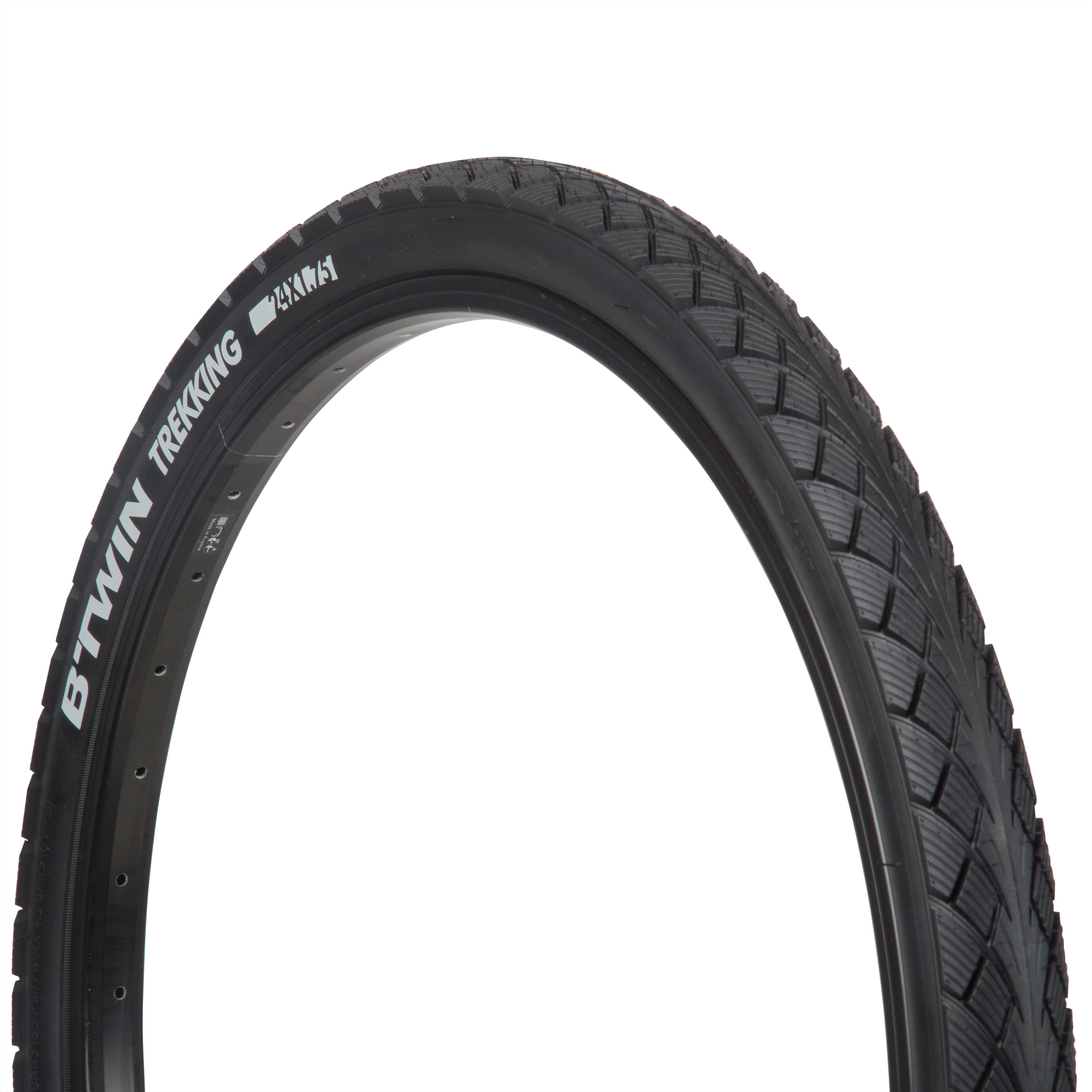 BTWIN Trekking Grip Hybrid Bike Tyre 24x1.75