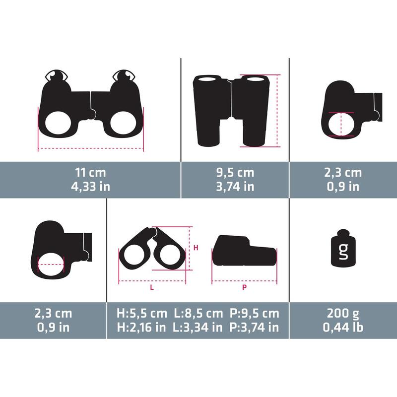 兒童款6X固定式健行望遠鏡MH B100－橘色