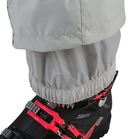 PANTALON DE SKI DE PISTE FEMME SKI-P PA 100 GRIS