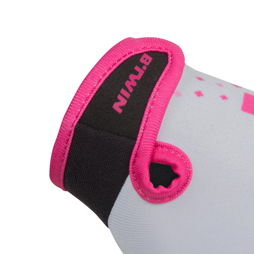 Guantes sin dedos Ciclismo Niños Rosa