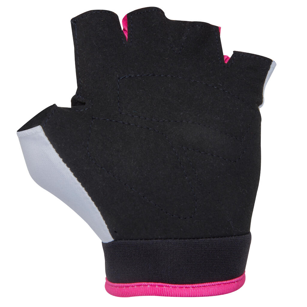 Guantes sin dedos Ciclismo Niños Rosa