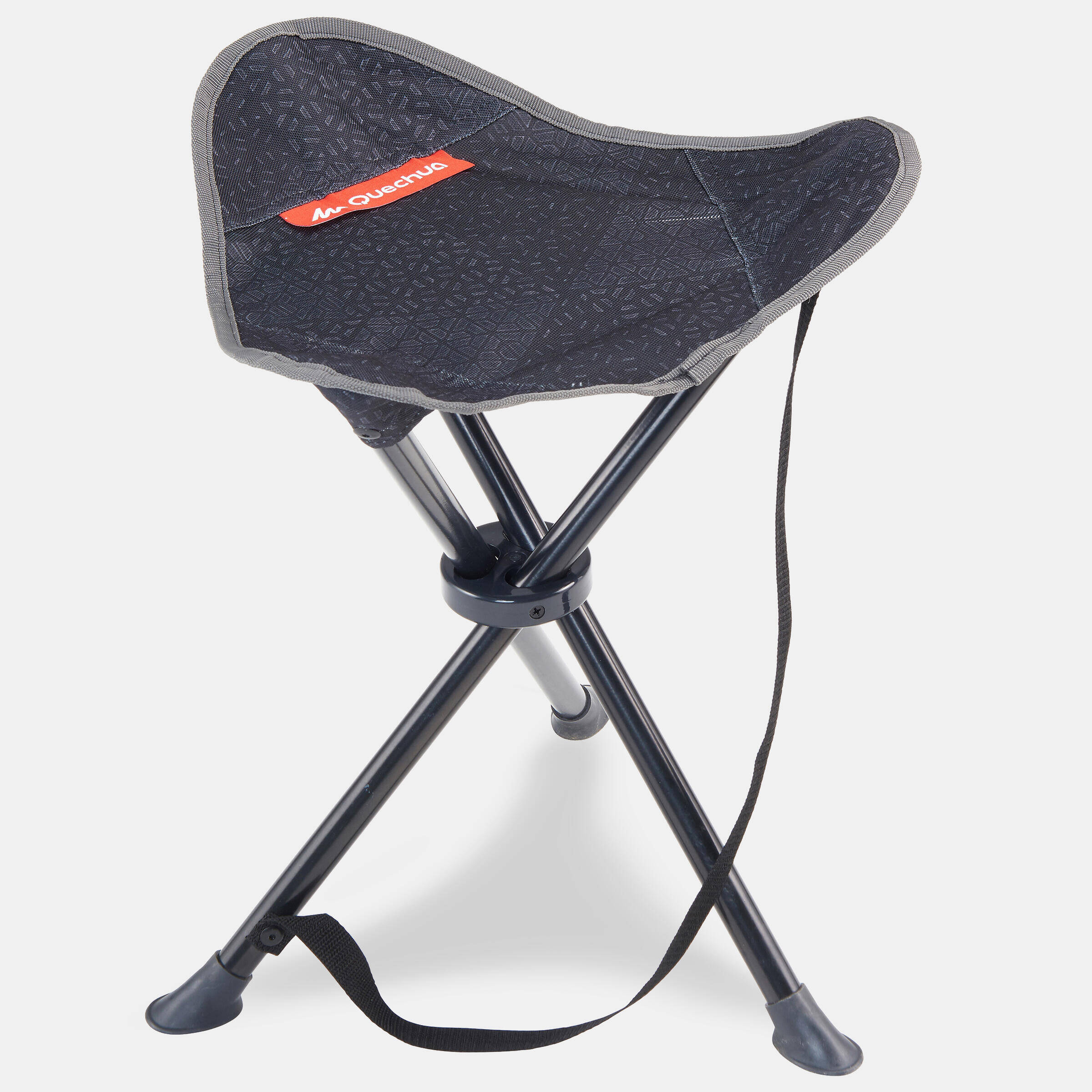 Camping Stool Tripod Foldable Supports up to 110 Kg - Dark Grey -  2