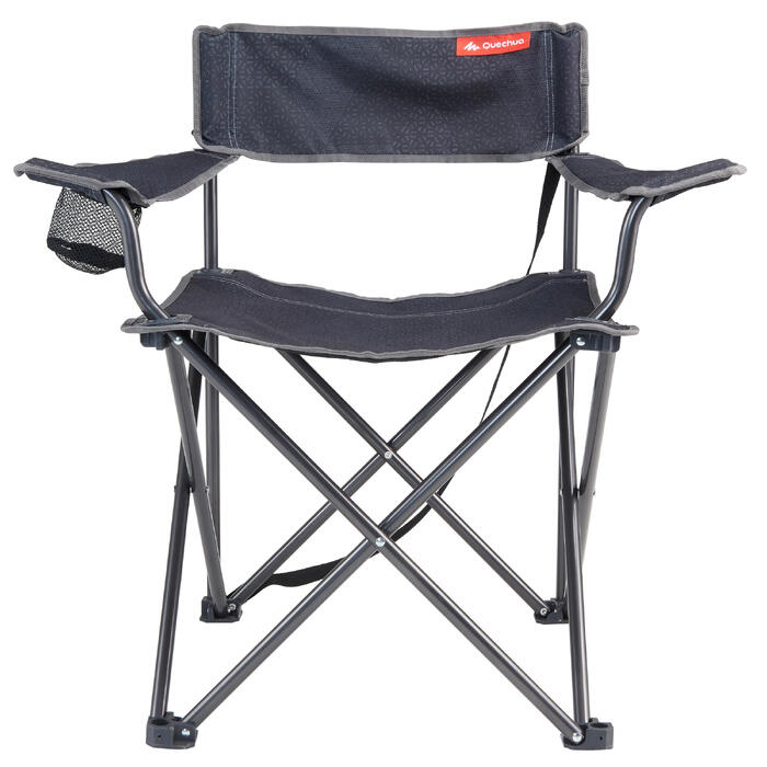 Grand Fauteuil Pliant Gris Pour Le Camping