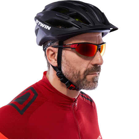 Cycling 700 Red Pack Adult Cycling Sunglasses 4 Interchangeable Lenses - Red