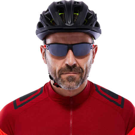 Cycling 700 Orange Adult Cycling Sunglasses Category 3 - Black & Orange