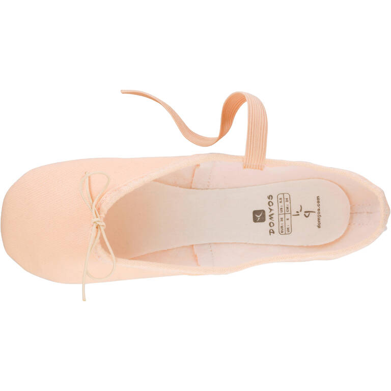 Woven Demi-Pointe Ballet Shoes - Salmon