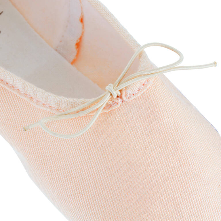 Woven Demi-Pointe Ballet Shoes - Salmon