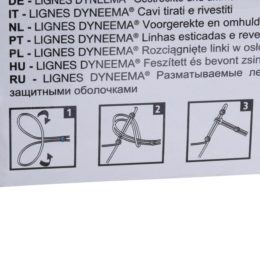 Lot de 2 Lignes en fibre polyéthylène haute densité. gainées 30m - 60Kg