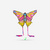 Cerf-volant statique - MFK160 Papillon Rose/Jaune