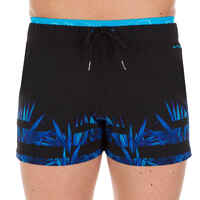 100 MEN'S SHORT SWIM SHORTS - OPI BLACK BLUE