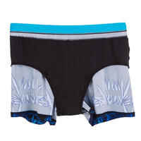 100 MEN'S SHORT SWIM SHORTS - OPI BLACK BLUE