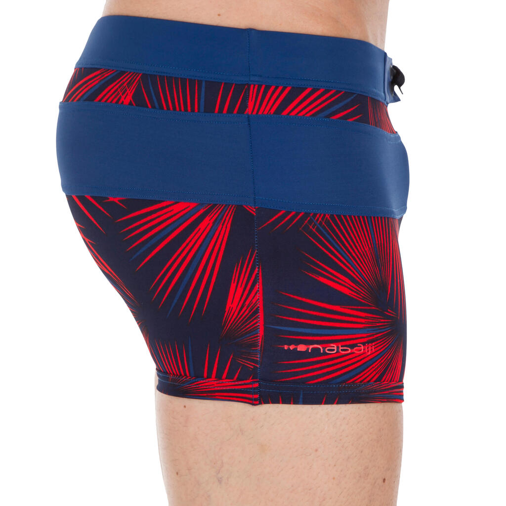 B-Active Fun Men's Boxer Swim Shorts - Aleav Red