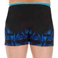 100 MEN'S SHORT SWIM SHORTS - OPI BLACK BLUE