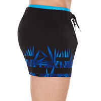 100 MEN'S SHORT SWIM SHORTS - OPI BLACK BLUE