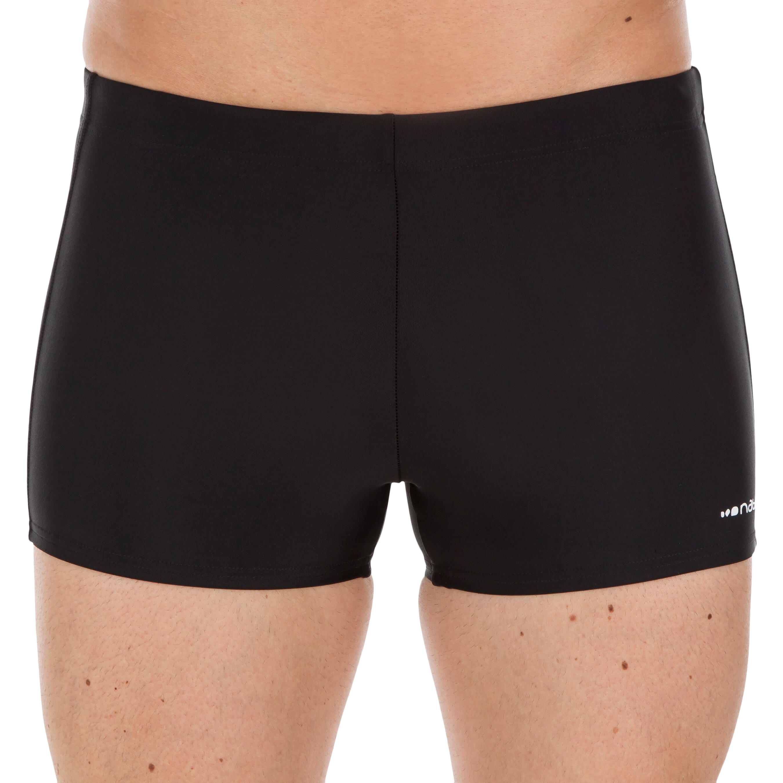 MEN S SWIMMING BOXERS 100 PLUS BLACK Decathlon