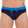 Badehose Slip Herren - 100 Pep blau/marineblau