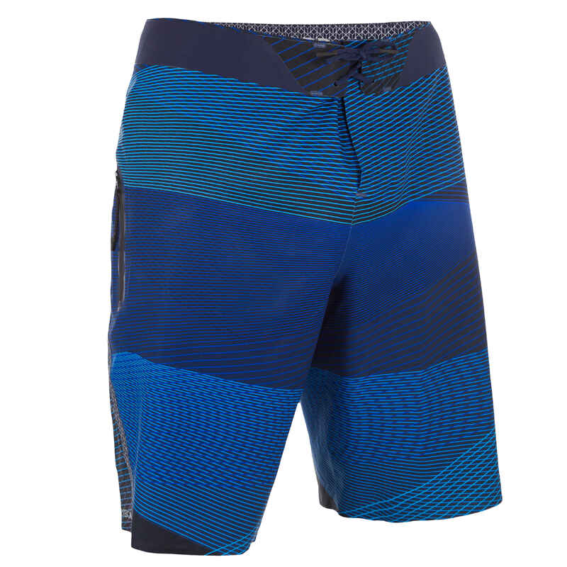 XW16 Men's Long Boardshorts Intensity Blue Decathlon