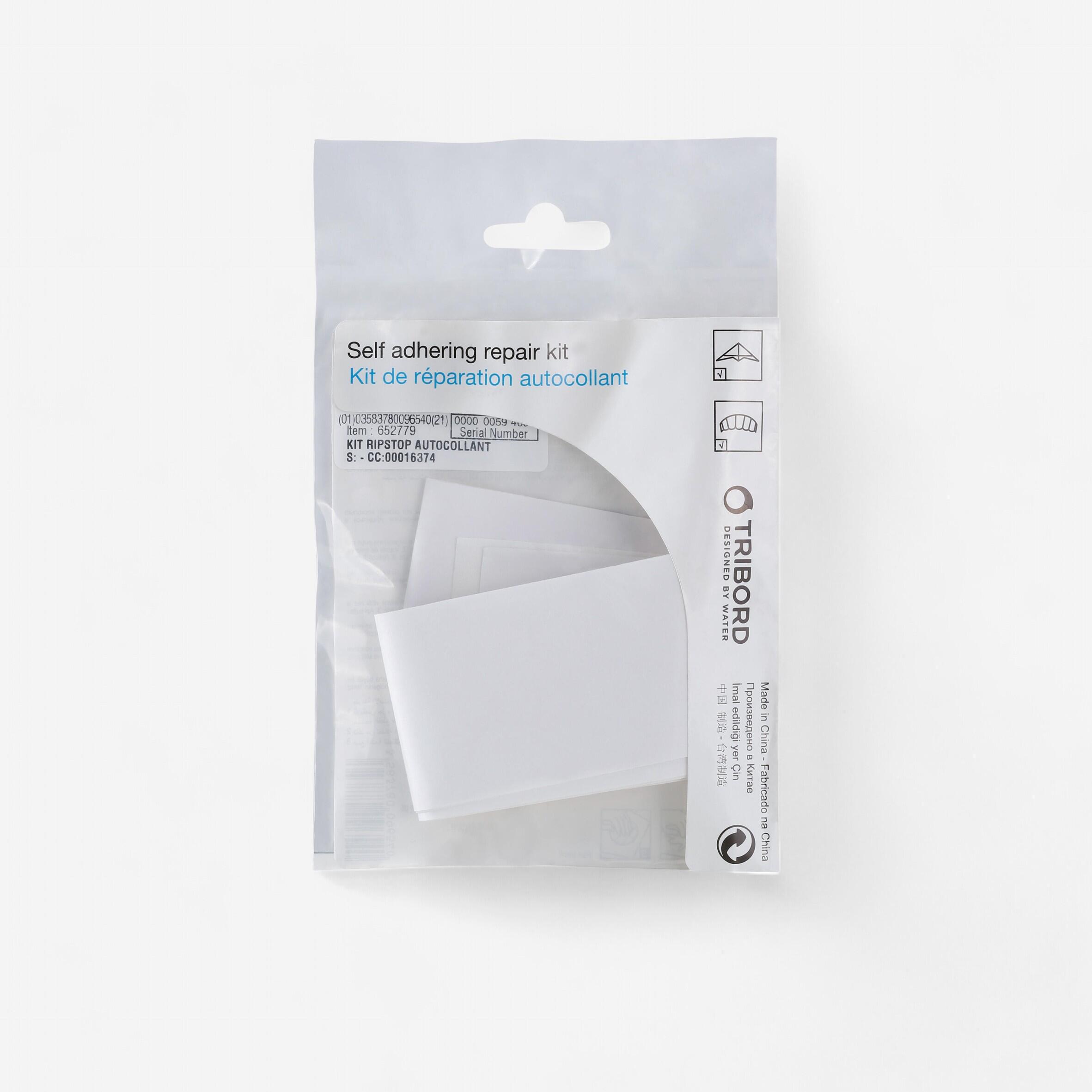 Self-adhesive canvas repair kit