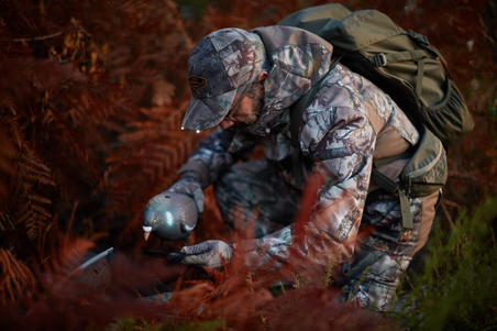 Кепка Actikam 500 для полювання, зі світлодіодним ліхтарем - Камуфляж коричневий