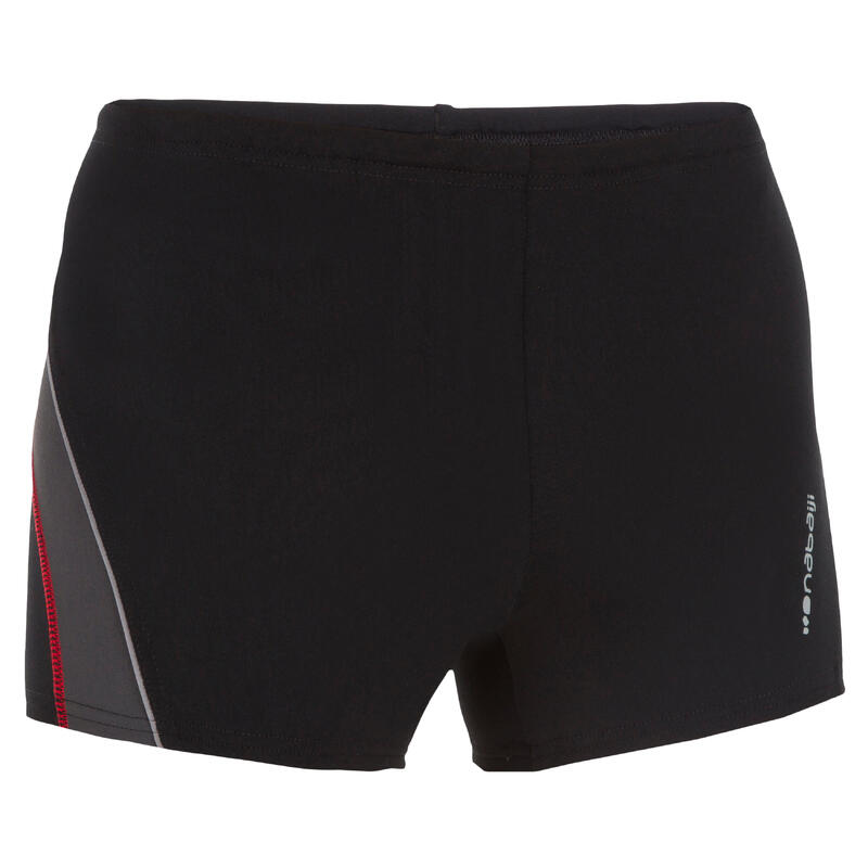 TRAJE DE BAÑO DE NATACIÓN NIÑO BÓXER 500 NEGRO GRIS TRAJE DE BAÑO DE NATACIÓN NIÑO BÓXER 500 NEGRO GRIS