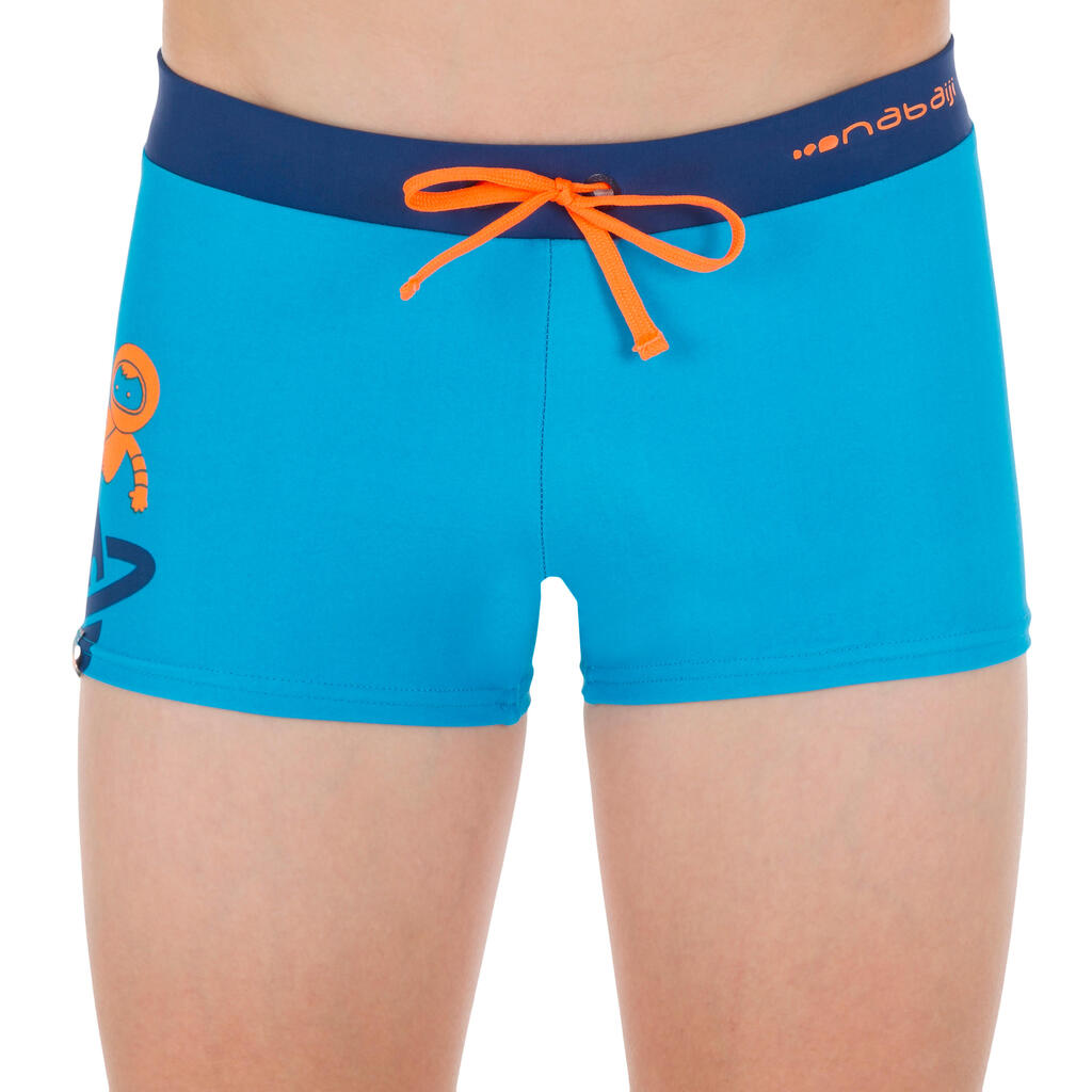 100 PEP BOYS' BOXER SWIM SHORTS - ASTRO ORANGE