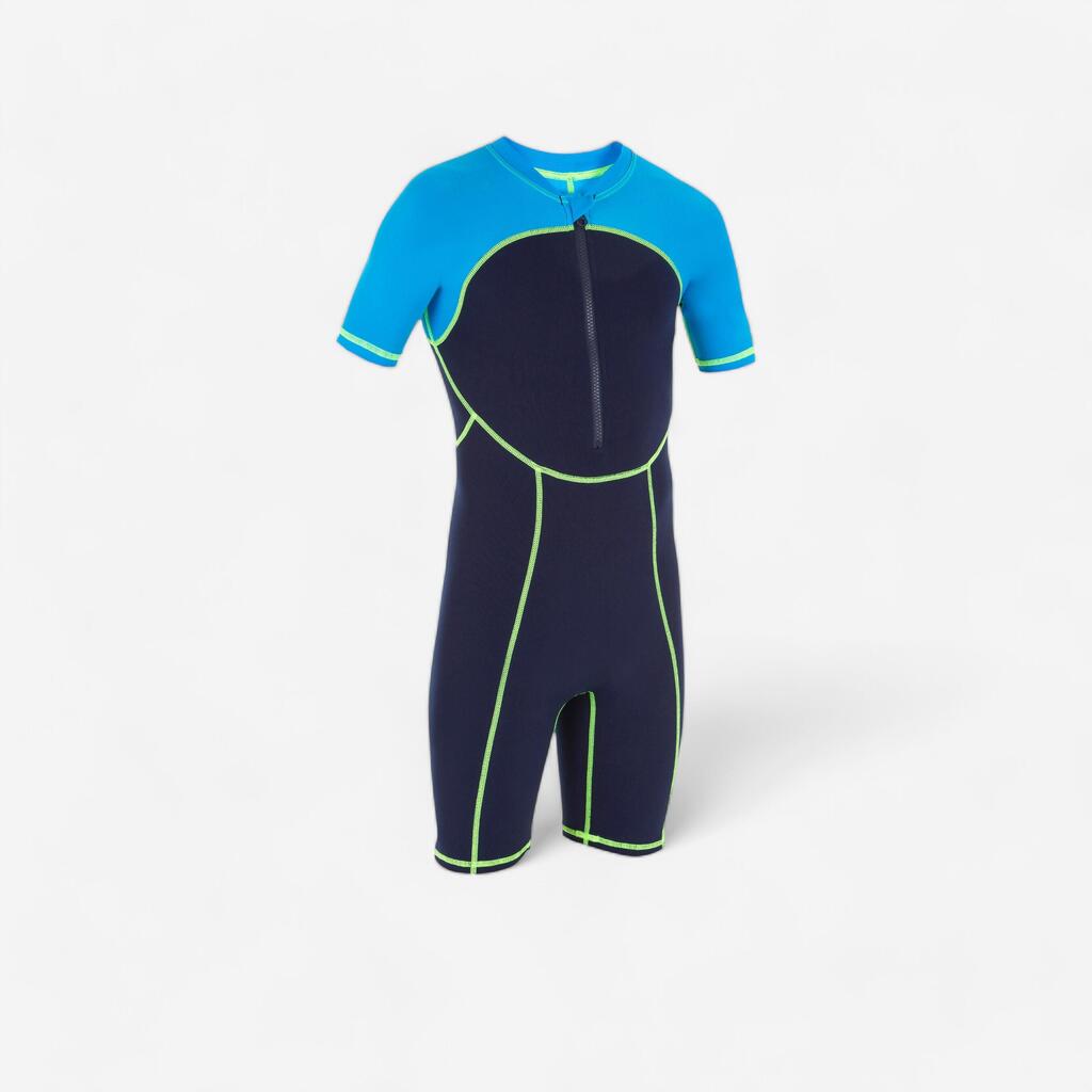 SHORTY 100 BOY'S SWIMSUIT - BLUE / NAVY BLUE