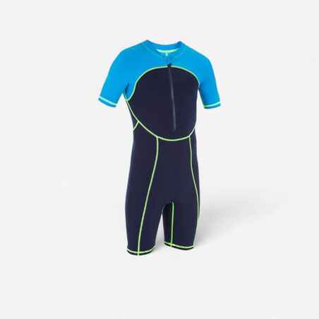 SHORTY 100 BOY'S SWIMSUIT - BLUE / NAVY BLUE