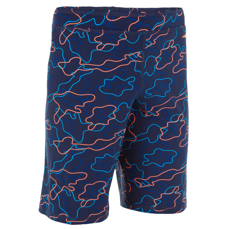 NABAIJI B-Free Boys' Long Swim Shorts - Blue | Decathlon