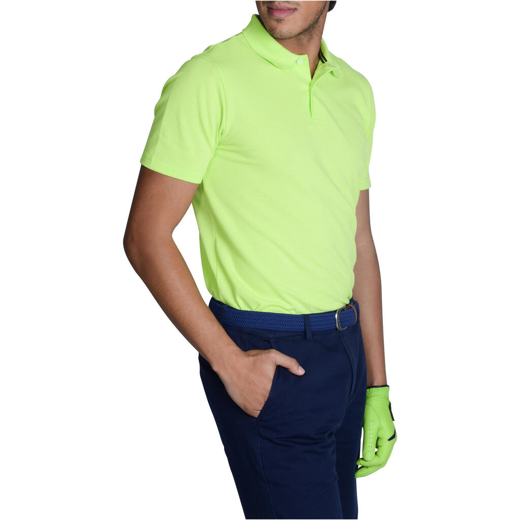 Golf Poloshirt kurzarm MW500 Herren khaki 