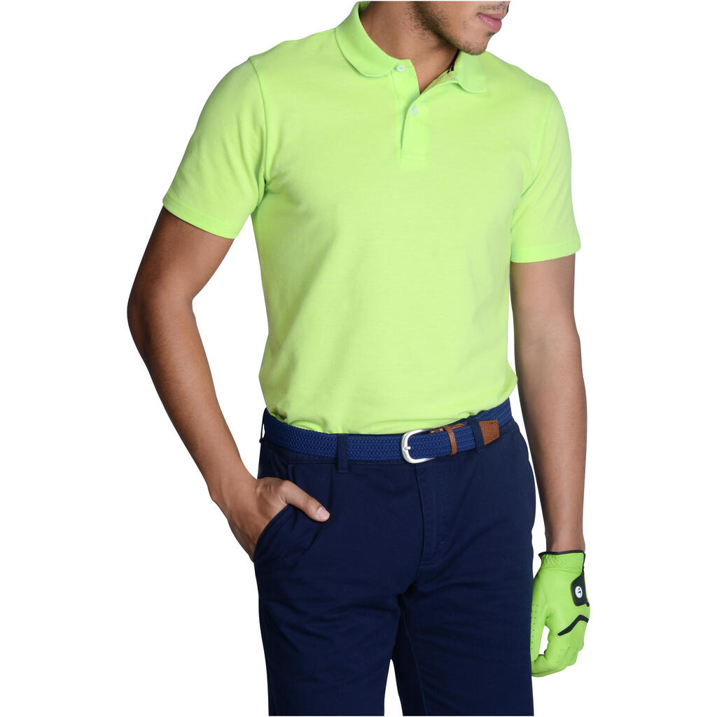 Golf Poloshirt kurzarm MW500 Herren khaki 