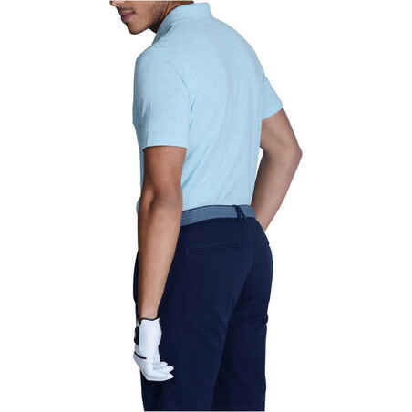 Men's golf short-sleeved polo shirt MW500 mottled mint